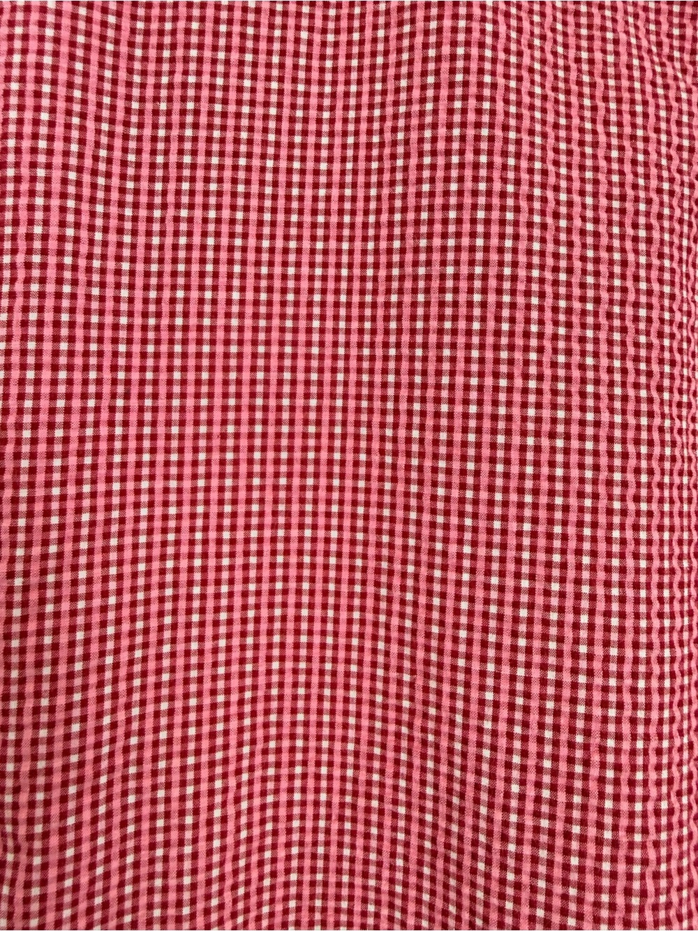 Disney Red Gingham Sleeveless Button-Down Shirt with Mickey Patch VTG - Picture 4 of 6